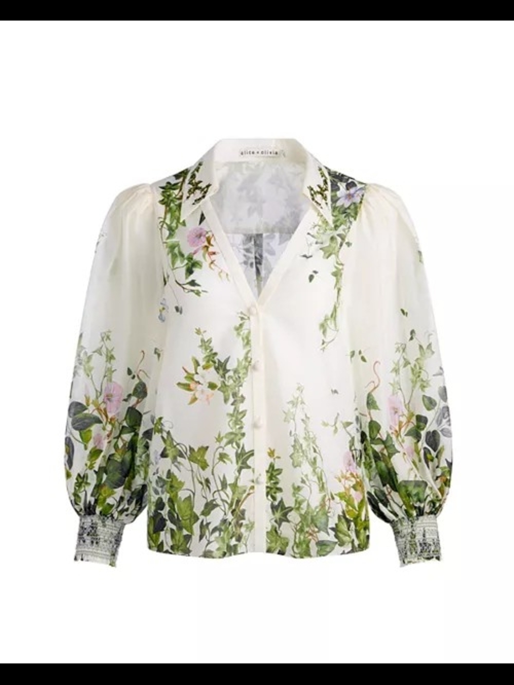 Alice + Olivia Charis Blouse Ivy Romance , Size XS